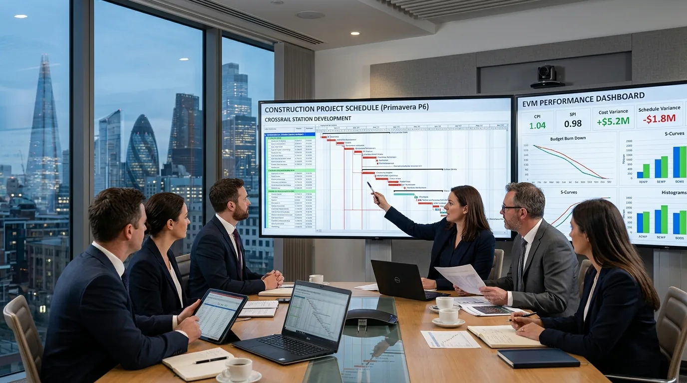 ICTS Corporate Project Management Boardroom Primavera P6 Dashboard